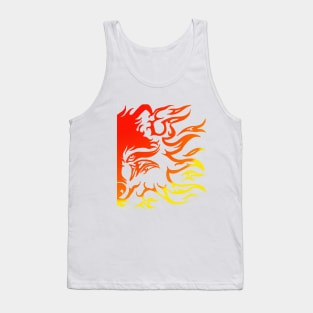 wolf tribal flame Tank Top